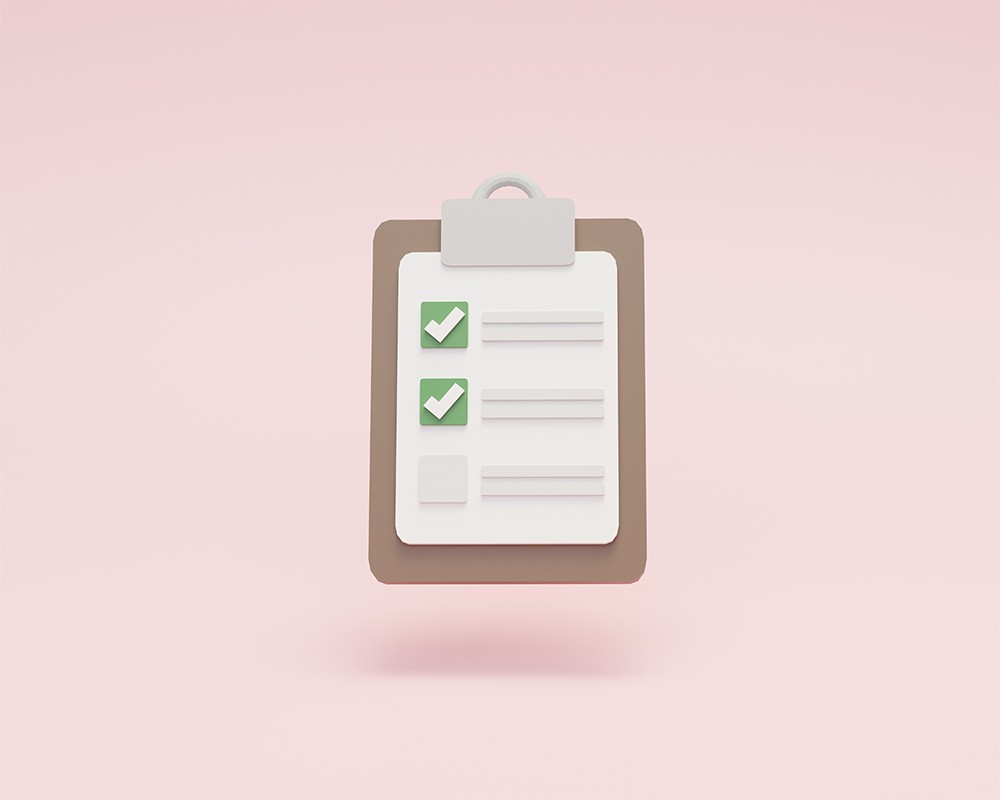 clipboard todo list with checklist items ticked off